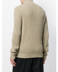 Maison Margiela Ribbed Knit Zipped Jacket