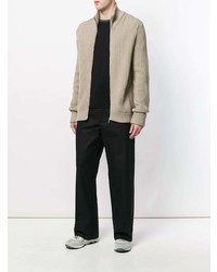 Maison Margiela Ribbed Knit Zipped Jacket