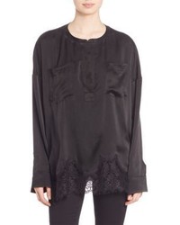 Faith Connexion Silk Lace Hem Top