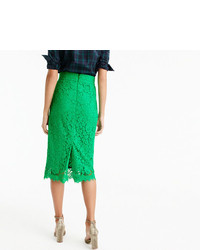 J.Crew Petite Pintucked Pencil Skirt In Lace