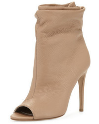 Burberry Burlison Scrunched Leather Bootie Camel