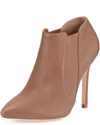 Halston Heritage Wendy Leather Pointed Toe Bootie Camel