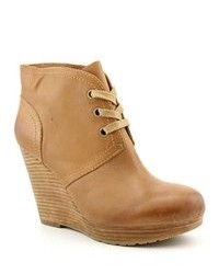 Lucky Brand Norice Tan Leather Fashion Ankle Boots Uk 7