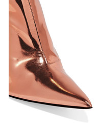 Haider Ackermann Metallic Leather Ankle Boots Copper