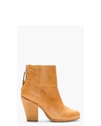 Rag and Bone Camel Leather Classic Newbury Ankle Boots