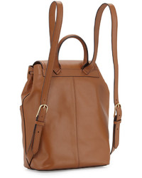 Tory Burch Avery Leather Backpack Tan