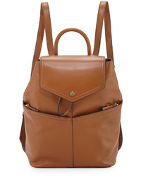 Tory Burch Avery Leather Backpack Tan