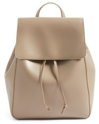 Sole Society Ivan Faux Leather Backpack Beige