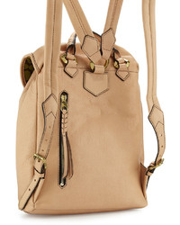 Oryany Jaylin Leather Backpack Almond