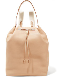 The Row Leather Backpack Beige