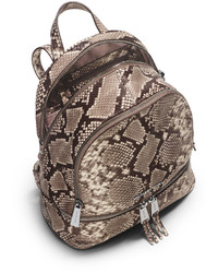 MICHAEL Michael Kors Michl Michl Kors Rhea Embossed Leather Backpack Natural