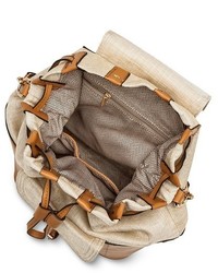 Miztique Miztique Backpack Handbag With Front Pocket  Tan