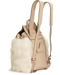 Nancy Leather Faux Fur Backpack
