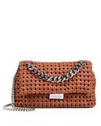 Stella McCartney Becket Small Woven Faux Leather Shoulder Bag