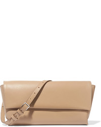 The Row Flap Small Leather Shoulder Bag Beige