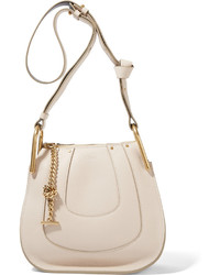 Chloé Hayley Mini Textured Leather Shoulder Bag Beige
