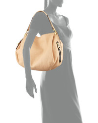 Oryany Kerry Leather Shoulder Bag Almond