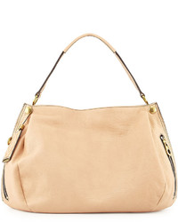 Oryany Kerry Leather Shoulder Bag Almond