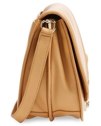 Loeffler Randall Large Leather Saddle Bag Beige