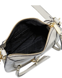 Rebecca Minkoff Leather Dog Clip Saddle Bag Khaki