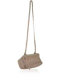 Givenchy Micro Pandora Shoulder Bag In Taupe Textured Leather Sand