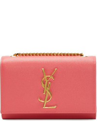 Saint Laurent Pink Small Monogram Chain Bag