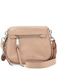 Marc Jacobs Recruit Small Leather Saddle Bag Nude