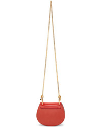 Chloé Red Nano Drew Saddle Bag