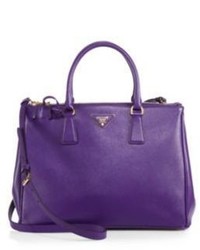 Prada Saffiano Medium Double Zip Top Handle Bag
