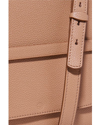 The Row Sideby Textured Leather Shoulder Bag Sand
