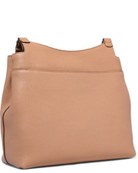 The Row Sideby Textured Leather Shoulder Bag Sand