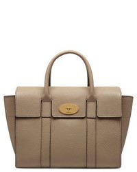 Mulberry Small Bayswater Leather Satchel Grey