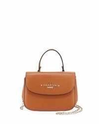 Valentino Small Double Flap Shoulder Bag Light Brown