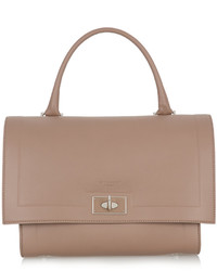 Givenchy Small Shark Bag In Taupe Textured Leather Sand