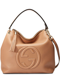 Gucci Soho Large Leather Hobo Bag Camelia