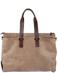Officine Creative Suede Leather Duffle Bag