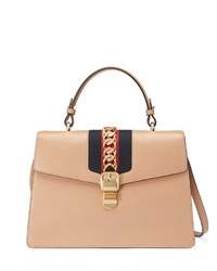 Gucci Sylvie Leather Top Handle Satchel Bag