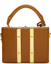 Sophie Hulme Tan Mini Albany Suitcase Bag