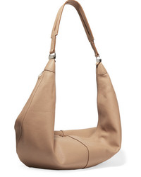 The Row The Sling Horse Hair Trimmed Textured Leather Shoulder Bag Sand