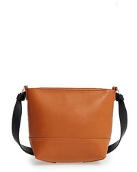 Sole Society Thelma Faux Leather Shoulder Bag Brown