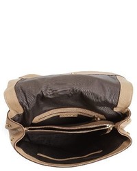 Elizabeth and James Trapeze Leather Satchel Brown