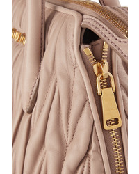 Miu Miu Trapeze Mini Matelass Leather Shoulder Bag Blush