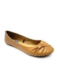Blue Dope Tan Wrapped Flats