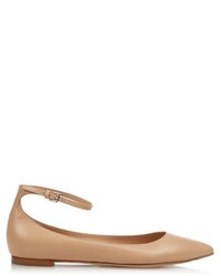 Gianvito Rossi Gia Point Toe Leather Flats