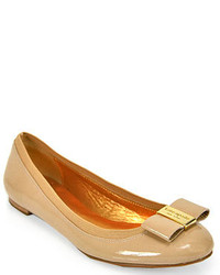 Kate Spade Tock Ballet Flat In New Camel Patent Leather