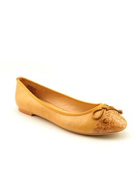 Wanted Tijuana Tan Faux Leather Ballet Flats Shoes