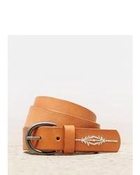 American Eagle Outfitters Embroidered Leather Belt Xxs