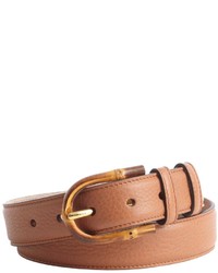Gucci Tan Leather Bamboo Buckle Belt