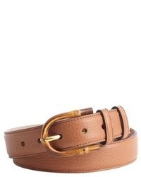 Gucci Tan Leather Bamboo Buckle Belt