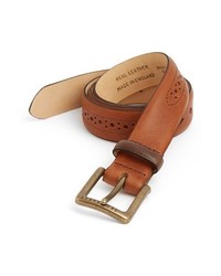 Ted Baker London Perforated Leather Belt Tan 30
